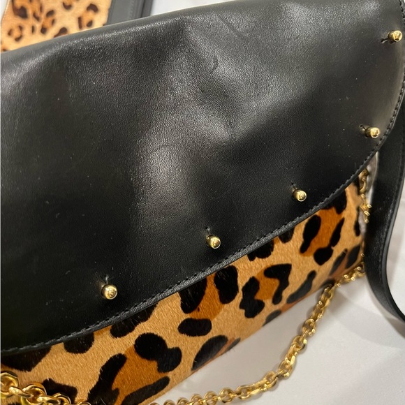 Polo Ralph Lauren Leopard Clutch with Shoulder Strap - Picture 3 of 11